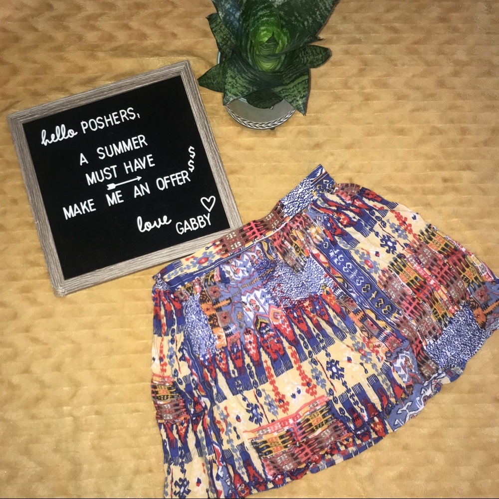 Multi color Summer Mini Skirt